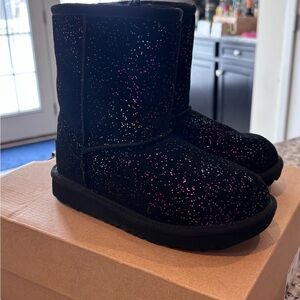 UGG Kids Black Sparkle Boots